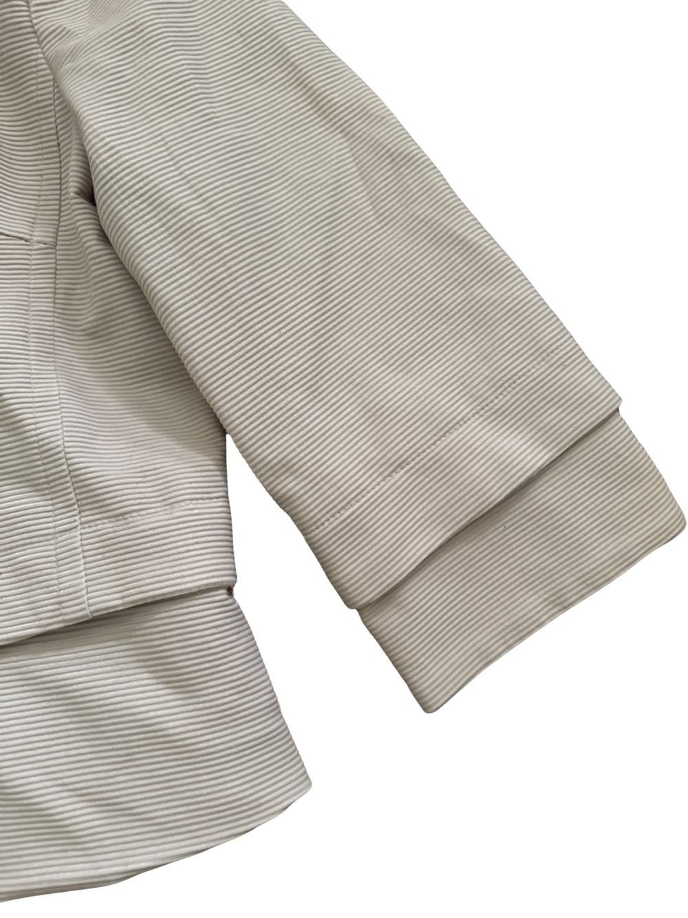 attention Cream Double-Breasted Textured Pea Coat - Picture 4 of 6